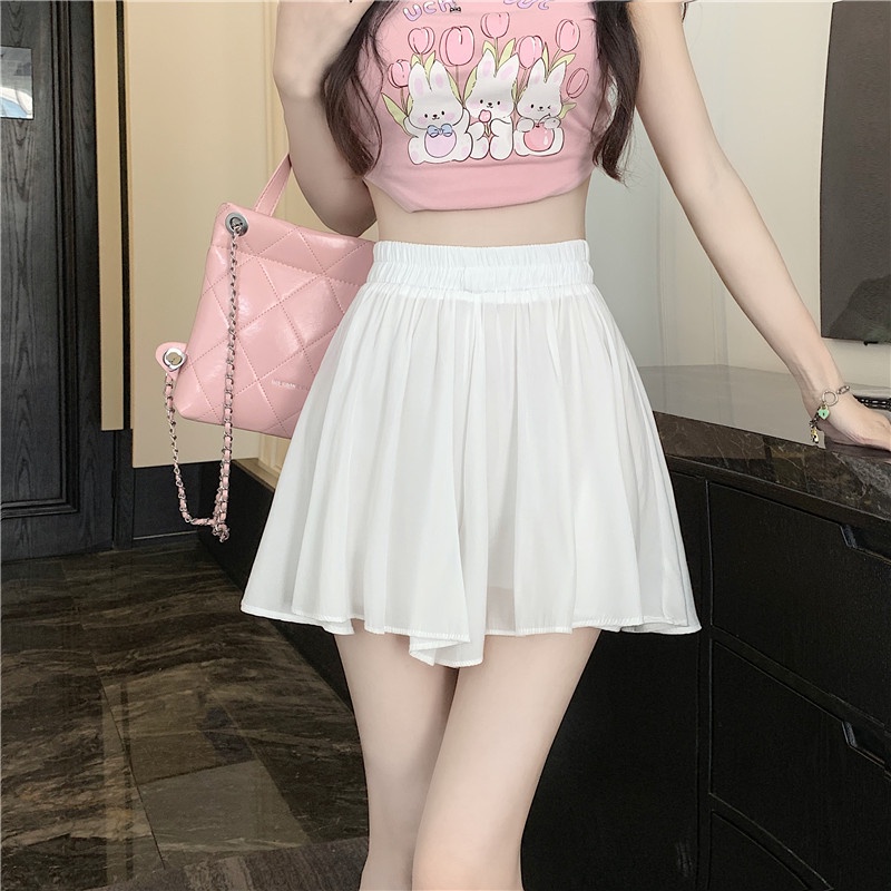 SUXI Quần ngắn ống rộng Lưng Cao Co Giãn Thời Trang Mùa Hè Phong Cách Hàn Quốc Dành Cho Nữ