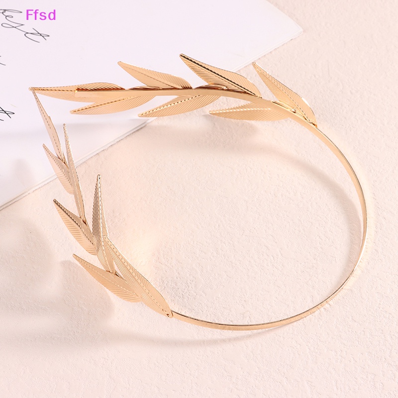 {Ffsd} Băng Đô Kim Loại Hình Lá Màu Vàng Thanh Lịch Cho Cô Dâu * Giảm Giá Hot