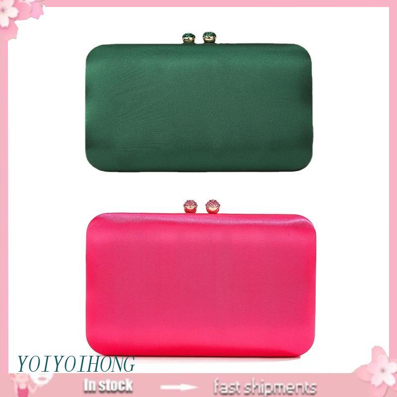 Túi Đeo Chéo Giả Lụa Đính Đá Thời Trang Cho Nữ