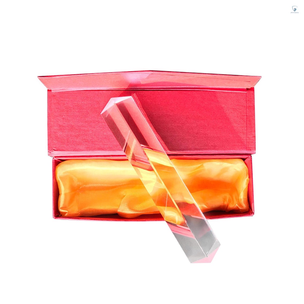 Khối Lăng Kính Quang Học Hình Tam Giác Màu Cầu Vồng 30mm Dùng Làm Đạo Cụ Chụp Ảnh DIY