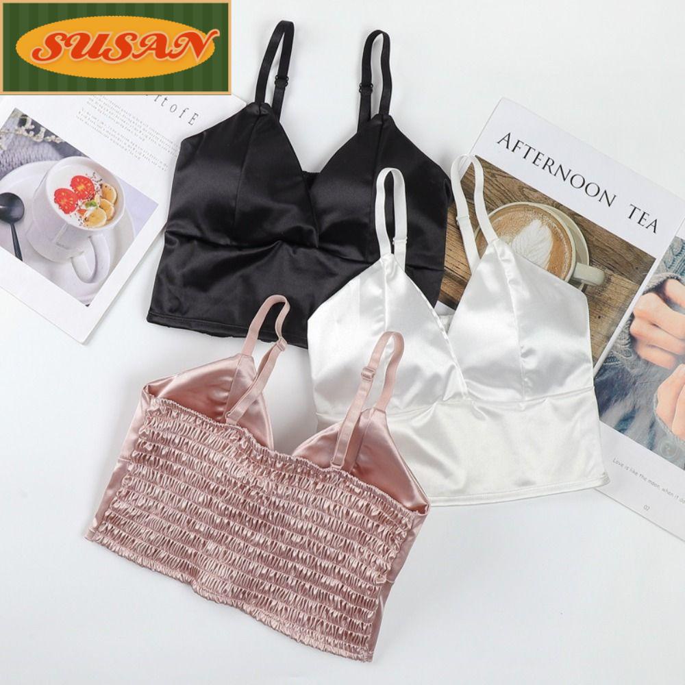 Áo Ngực Lụa Không Tay Thoải Mái Cho Nữ