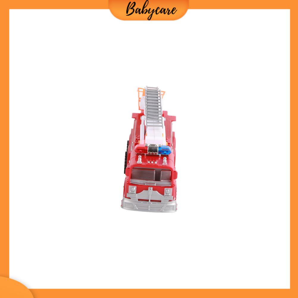 Babycare Mô Phỏng Xe Cứu Hỏa An Toàn Chống Va Đập Kéo Về Đồ Chơi Động Cơ Chữa Cháy Với Thang Xoay 360 Độ Kính Thiên Văn Màu Đỏ