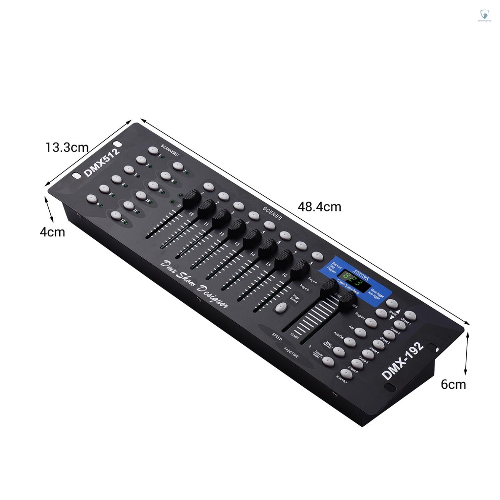 Bảng Điều Khiển Lập Trình Đèn LED DMX512 192CH Kích Hoạt Âm Thanh Với Ăng Ten Cho DJ Pubs Sân Khấu Quán Bar Tiệc Cưới