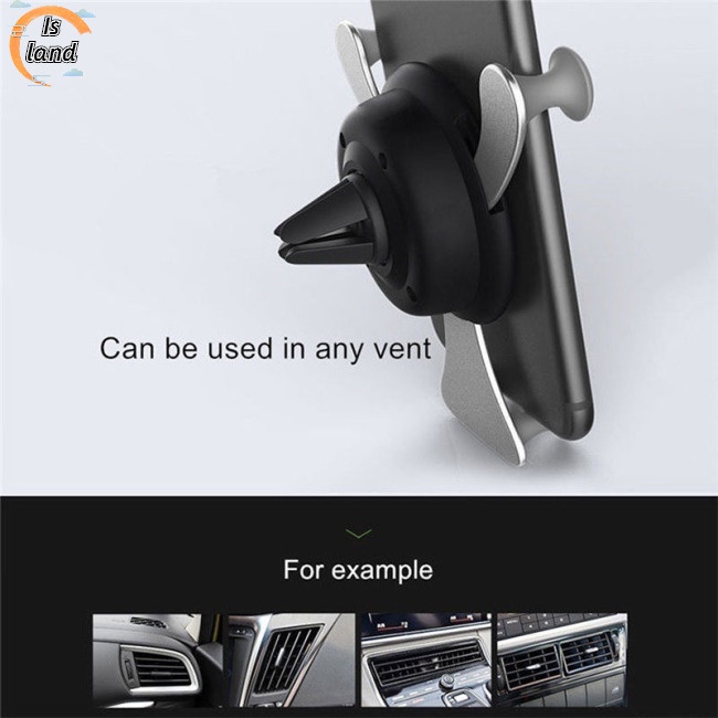 [IS] 360° Giá Đỡ Điện Thoại Gắn Điều Hòa Xe Hơi Hình Mặt Cười Xoay Được