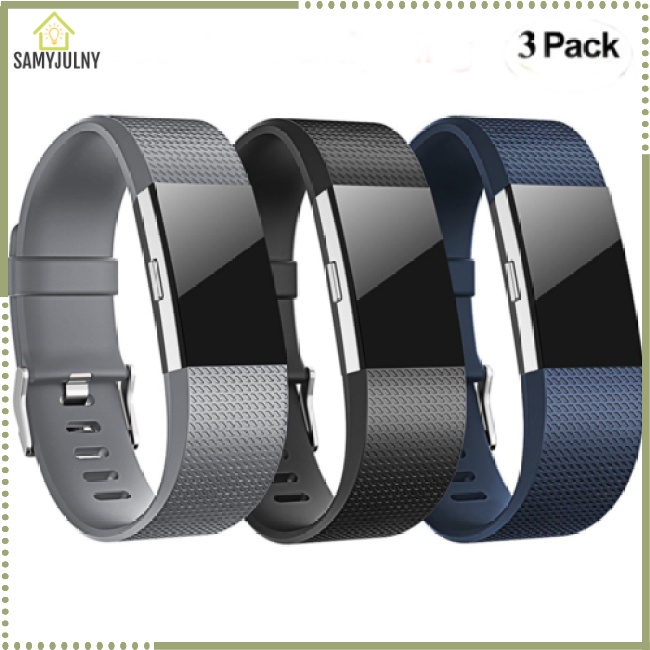 Set 3 Dây Đeo Silicon Cho Đồng Hồ Thông Minh Fitbit Charge 2