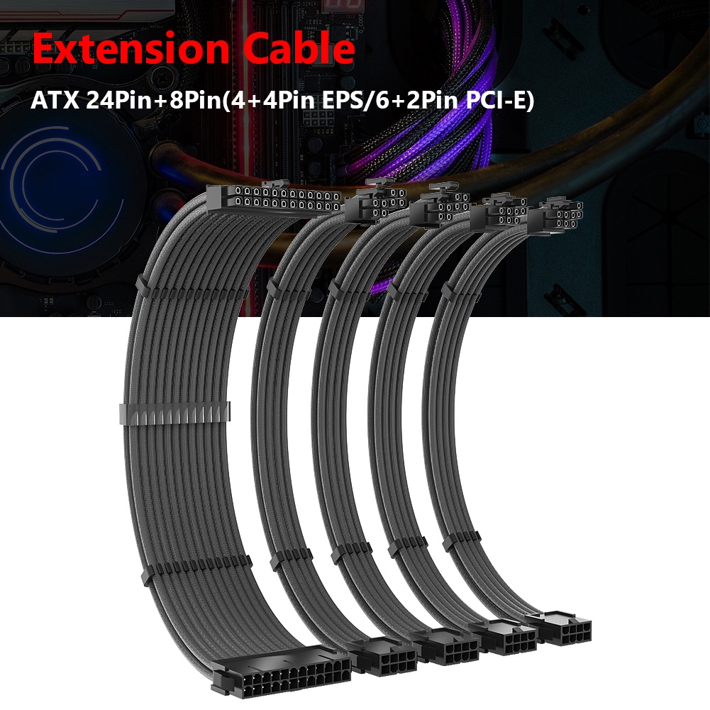 Dây Cáp Mở Rộng Bo Mạch Chủ CPU GPU 24Pin 8P 6 + 2P EPS PCI-E