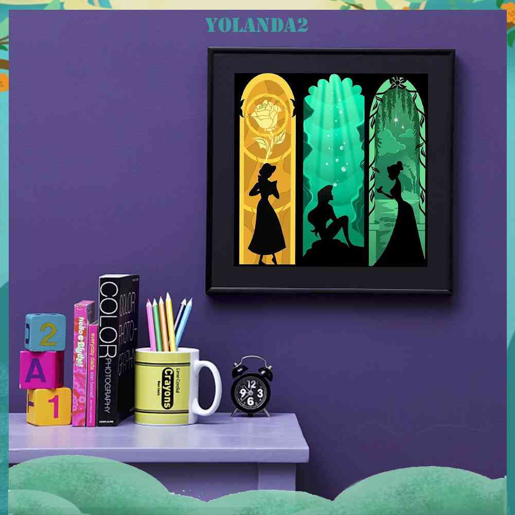 Bộ Tranh Đính Đá 5D Họa Tiết Hoạt Hình Độc Đáo DIY Dùng Trang Trí Nhà Cửa