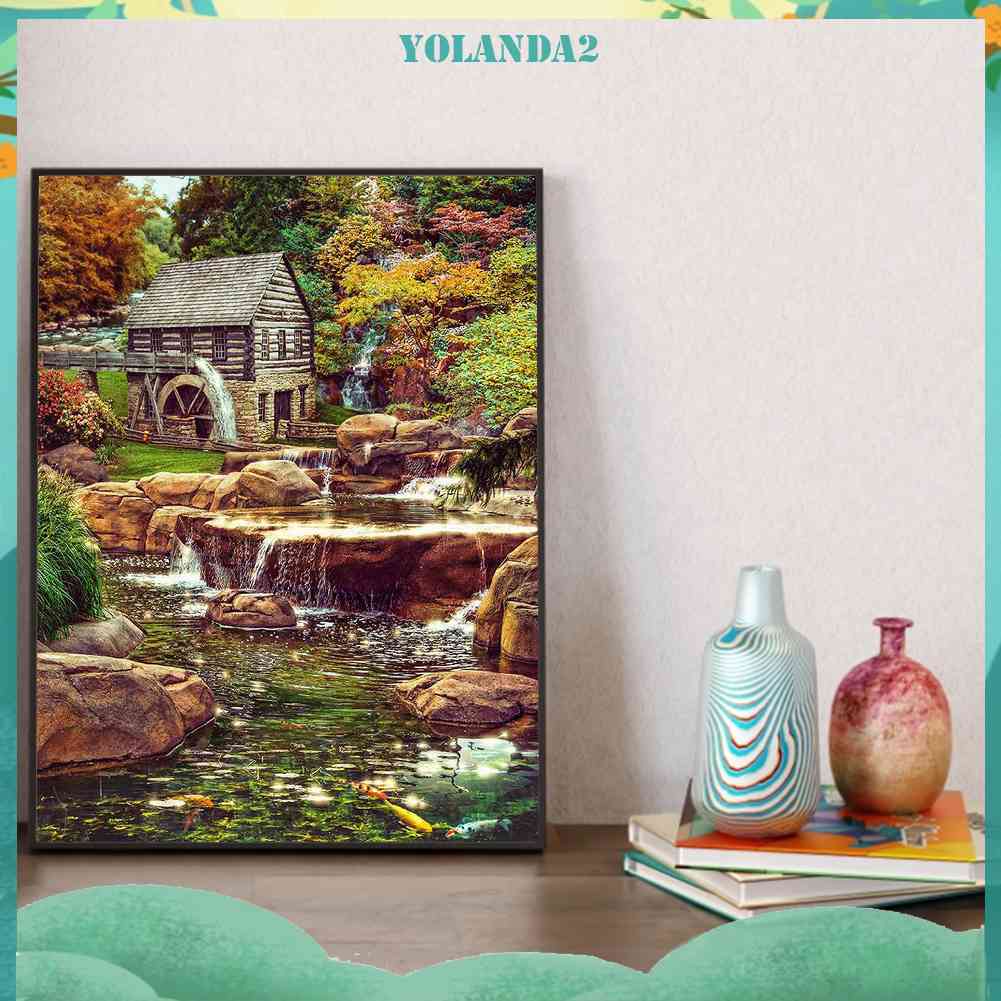 Tranh Đính Đá Kim Cương Toàn Bộ 5D DIY Hình Vẽ Phong Cảnh Trang Trí Nhà Cửa