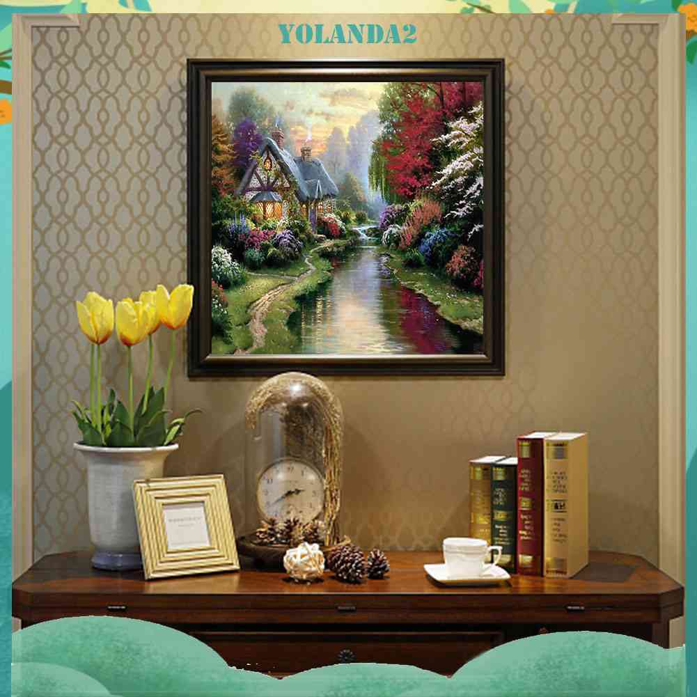 Bộ Tranh Đính Đá Tự Làm Toàn Diện Họa Tiết Phong Cảnh Trang Trí Phòng Ngủ