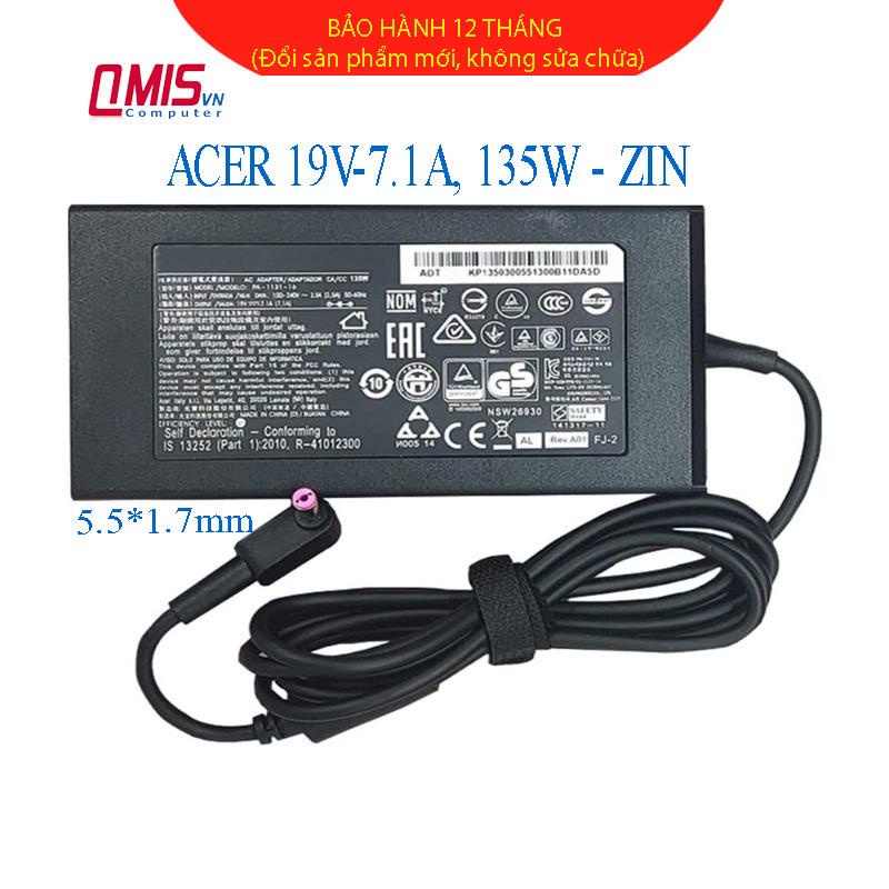 Sạc laptop Acer 19V-7.1A (5.5*1.7mm) Nitro 5  AN515, A515-53 AN515-55 A515-55-592 AN515-57 AN515-45-