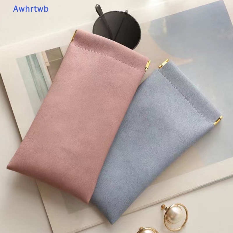 Túi Đựng Mắt Kính Bằng Da PU Mềm Màu Trơn Chống Thấm Nước Tiện Dụng Mới