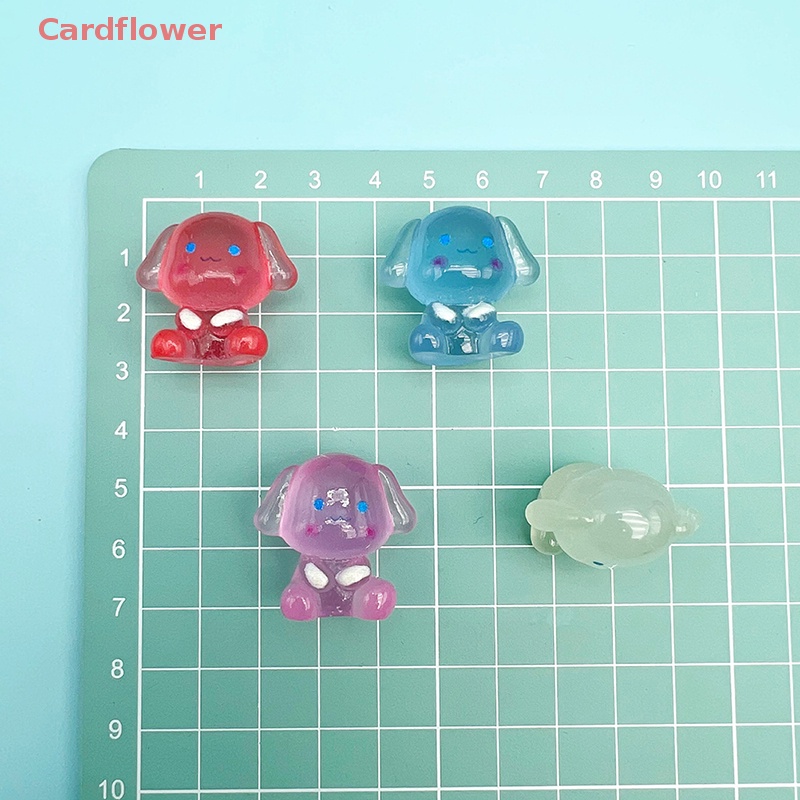 &lt; Cardflower &gt; Bộ 2 Tượng Trang Trí Hoạt Hình Mini Bằng Nhựa Phát Quang Trong Bóng Tối Mới