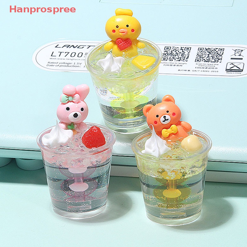 Cốc Nhựa Phát Quang Hình Búp Bê Hoạt Hình Mini Dễ Thương Dùng Làm Móc Khóa / Trang Trí Túi Xách DIY