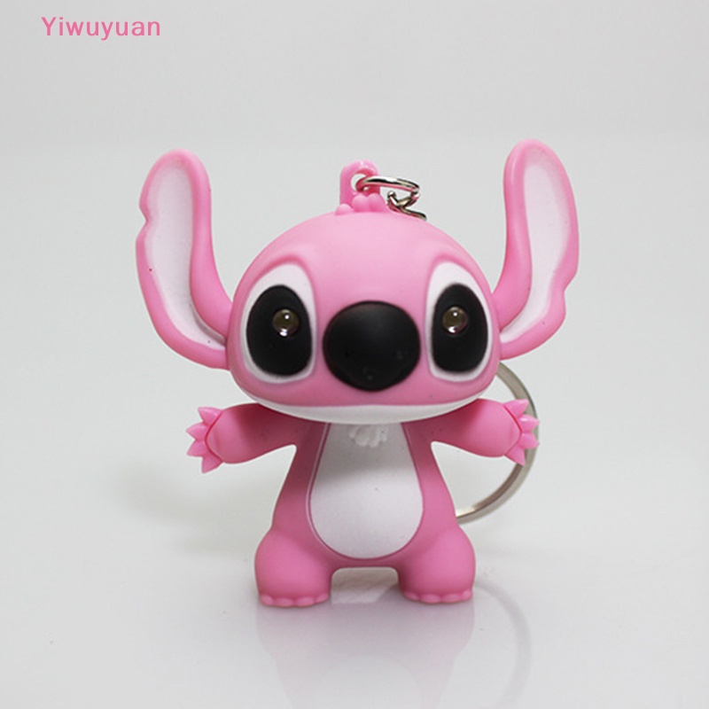 DISNEY Móc Khóa Hình Stitch Có Đèn LED Phát Sáng Dễ Thương