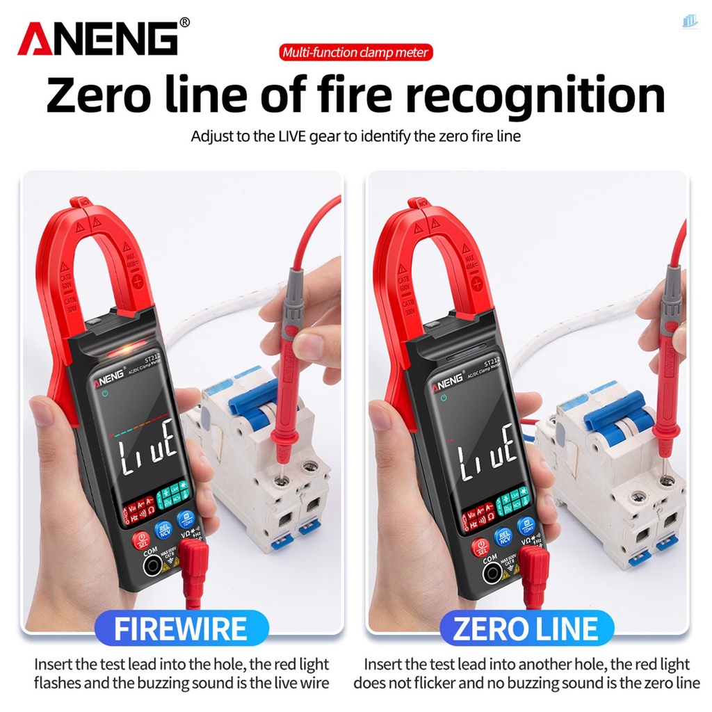 Đồng Hồ Kẹp Vạn Năng Kỹ Thuật Số Thông Minh AC &amp; DC 400A ANENG ST212 s2mwvn