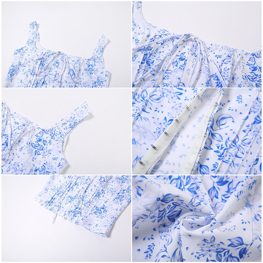 Weird Puss Áo Tank Top Cổ Vuông In Họa Tiết Hoa Thời Trang Mùa Hè 2023 Y2k Xinh Xắn Cho Nữ