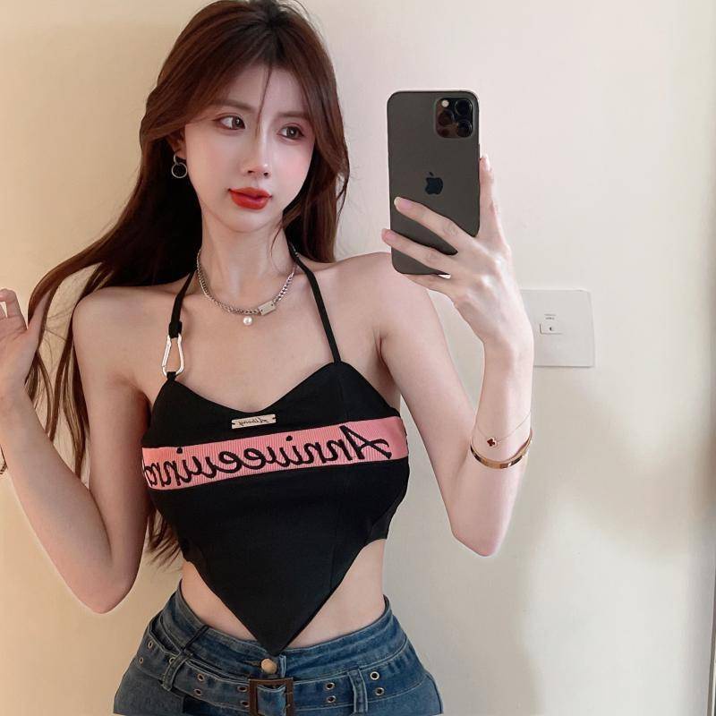 Áo Tank Top Hai Dây Lệch Tà Quyến Rũ Thời Trang Mùa Hè Cho Bạn Gái