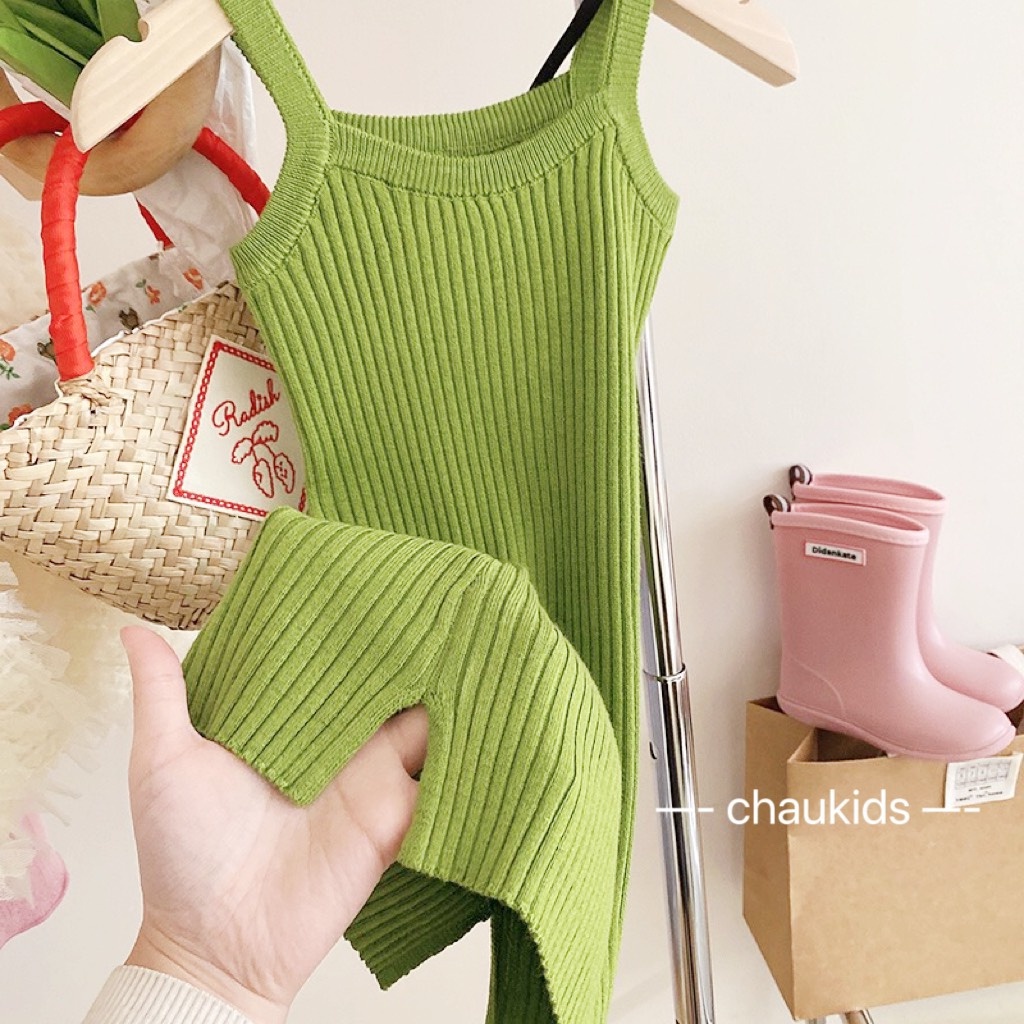 SALE VÁY 2 DÂY BÉ GÁI CHẤT TĂM LẠNH MỊN MÁT MÙA HÈ