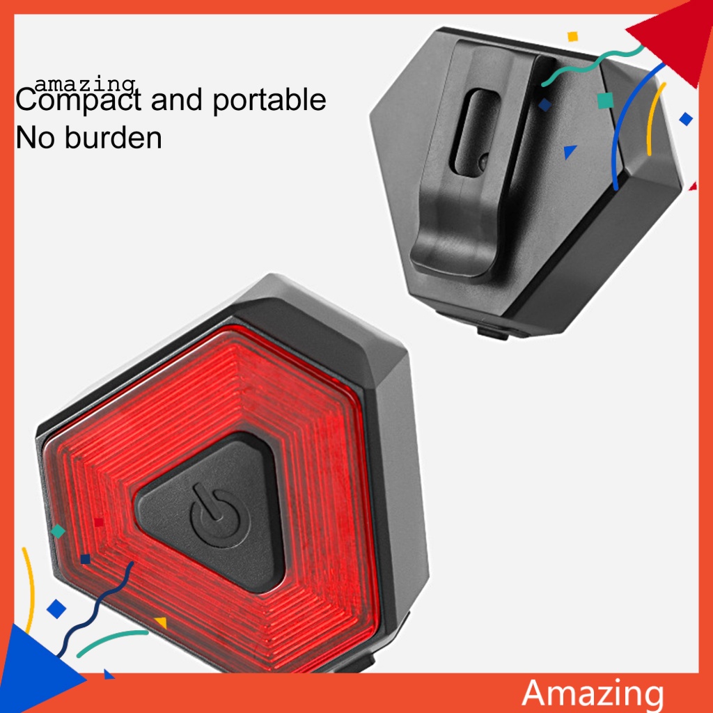 Đèn Cảnh Báo Thông Minh Chống Rơi Vỡ Có 6 Chế Độ Chiếu Sáng Dành Cho Xe Đạp Địa Hình