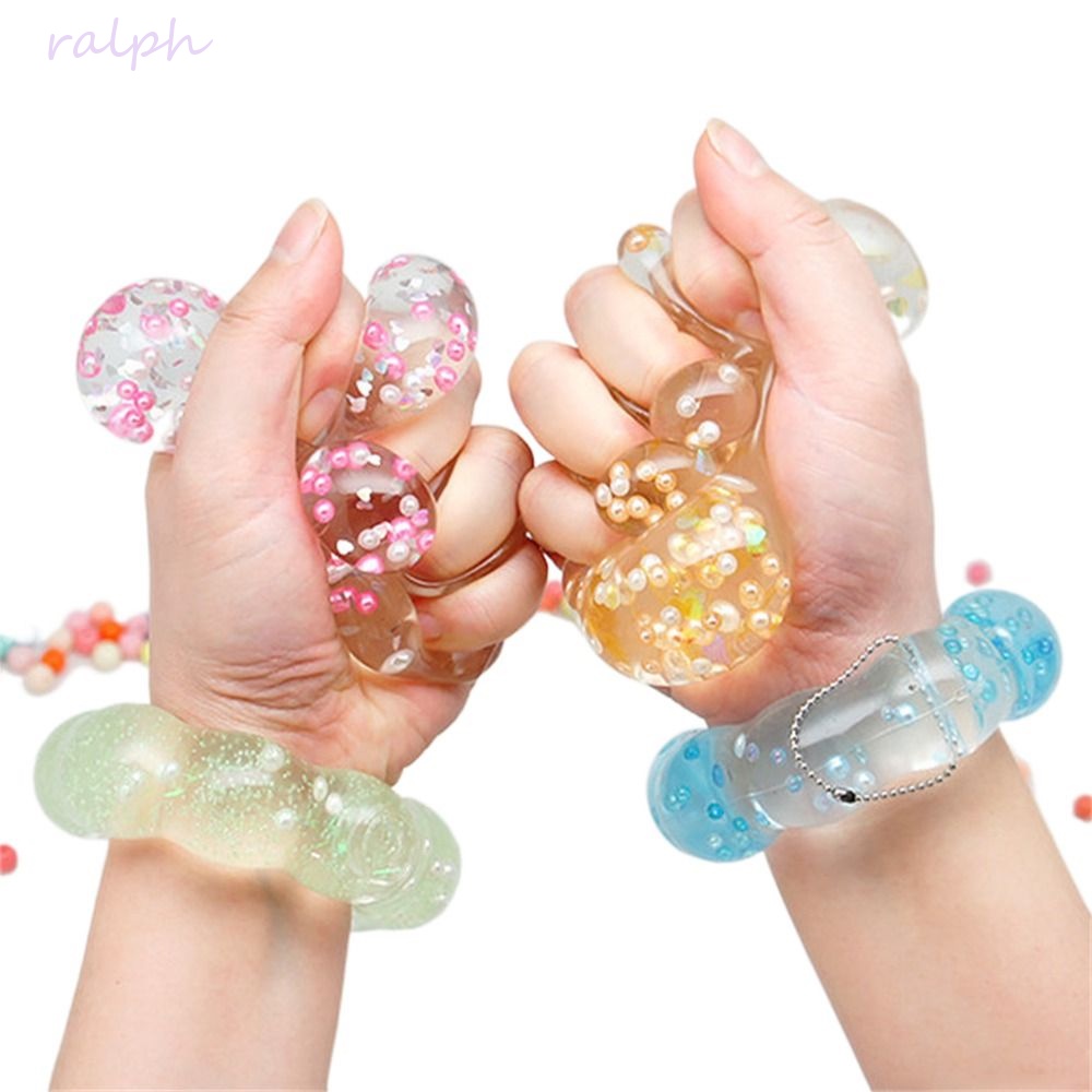 Vòng Tay Đồ Chơi Bóng Bóp Trong Suốt Nhiều Màu Sắc Cảm Biến TPR Dành Cho Trẻ Em