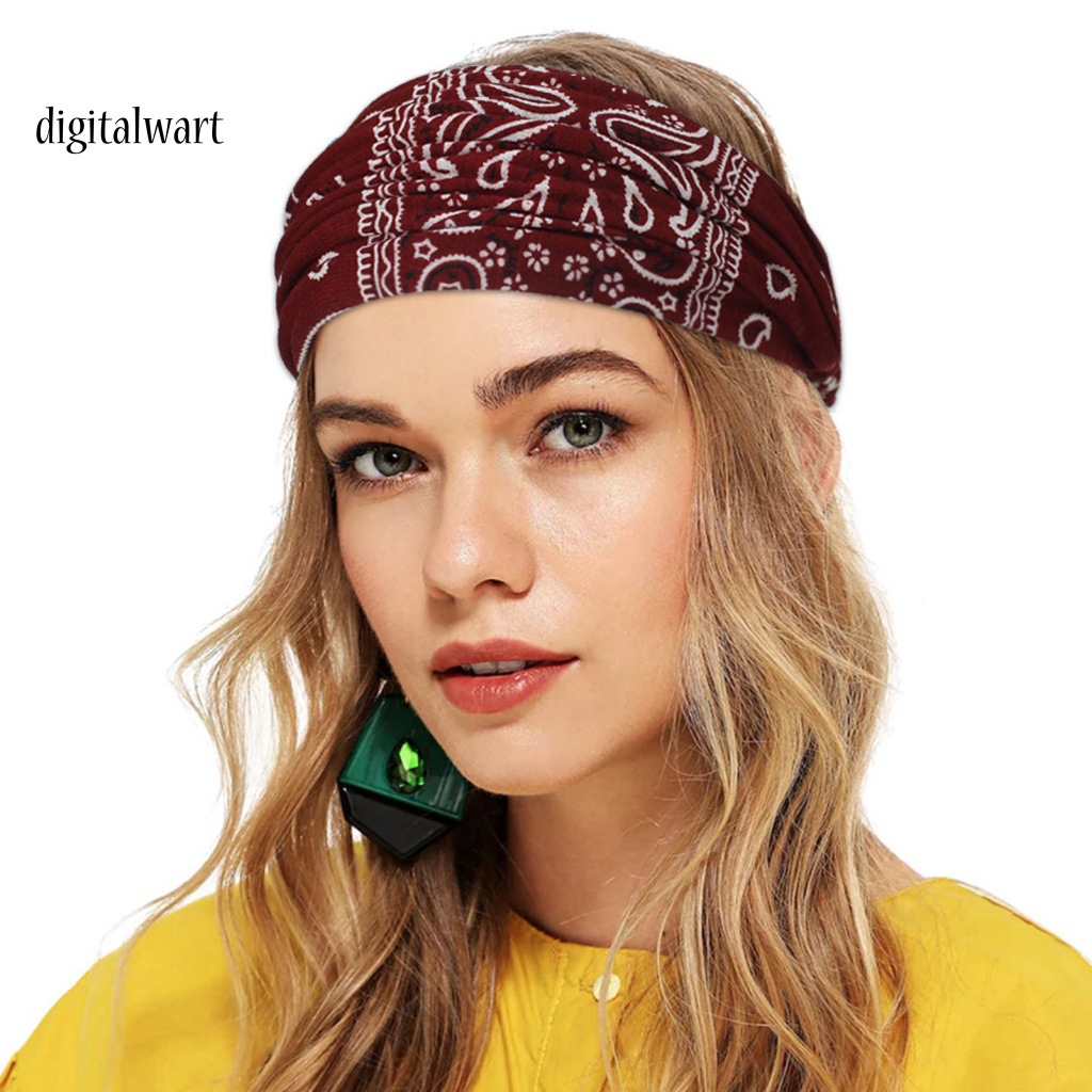 Kỹ Thuật Số| Băng Đô Hai Lớp In Họa Tiết Phong Cách Bohemian Dành Cho Nữ