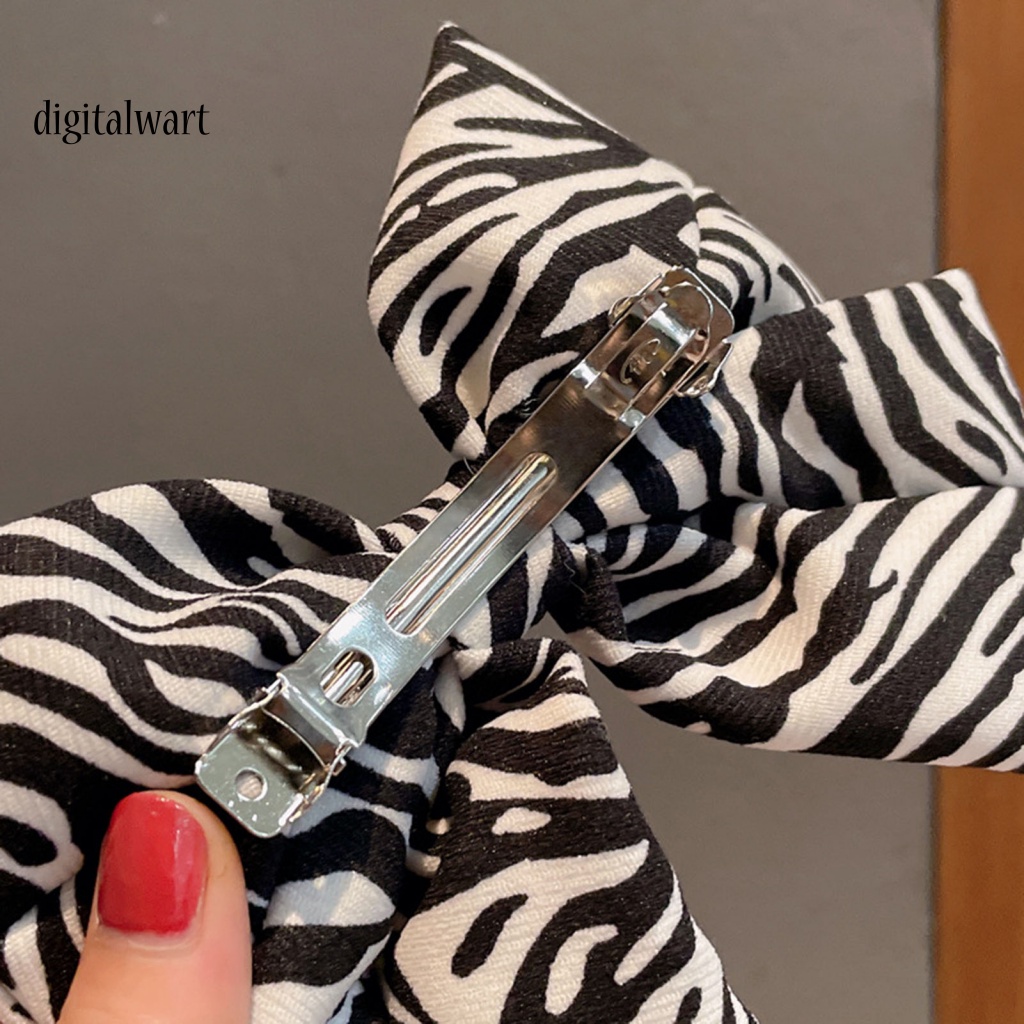 Kỹ Thuật Số| Kẹp Tóc Nơ Họa Tiết Da Báo Tinh Tế Dễ Sử Dụng Cho Bạn Gái