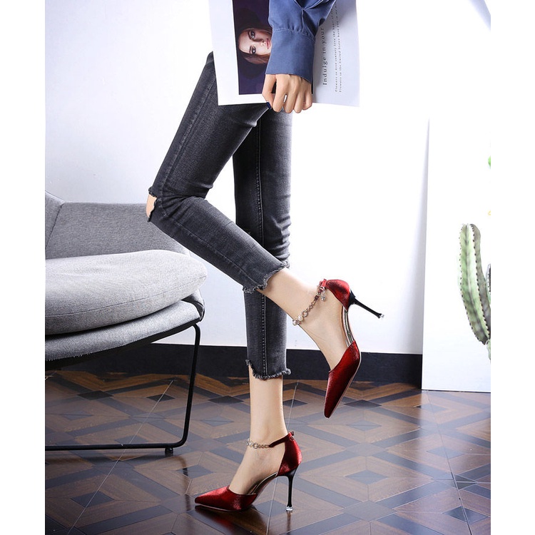 Sandal Cao Gót Mũi Nhọn Thiết Kế Mới Thời Trang Dành Cho Năm 2023