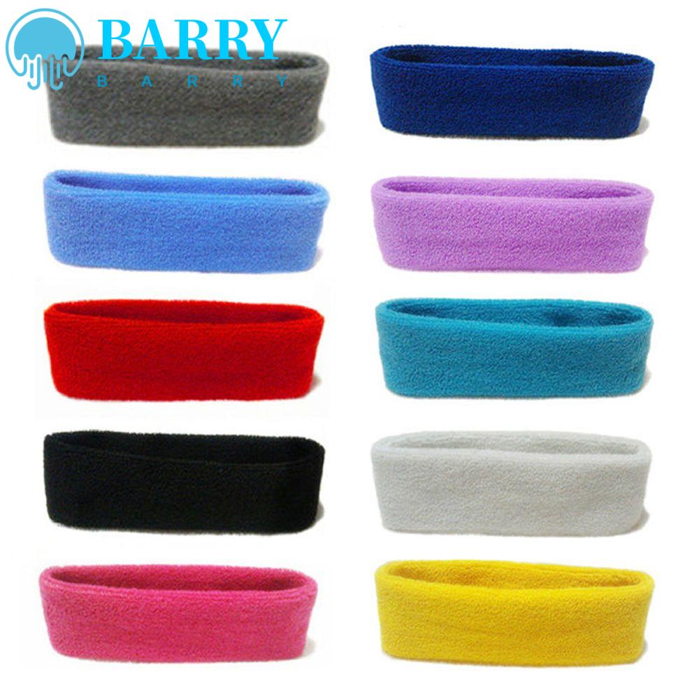 Băng Đô Thể Thao Mềm Thấm Hút Mồ Hôi Màu Trơn Cho Nam Nữ