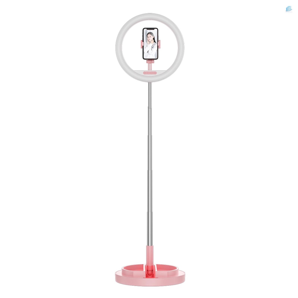Vòng Đèn LED Tròn 10 Inches 10 Inch Có Thể Gập Lại Xoay 360 Độ Kèm Giá Đỡ Điện Thoại 3 Chế Độ Hỗ Trợ Quay Video Trang Điểm Chụp Ảnh