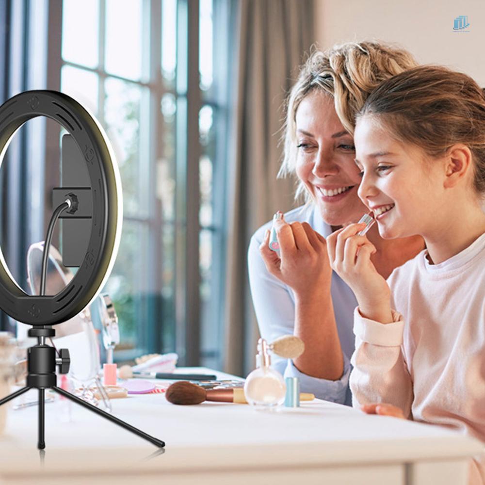 Vòng Đèn LED smartwatchinone 3 Chế Độ Sáng 10 Mức Độ Sáng Với Giá Đỡ Ba Chân Mini Cho Trang Điểm / Chụp Ảnh Selfie