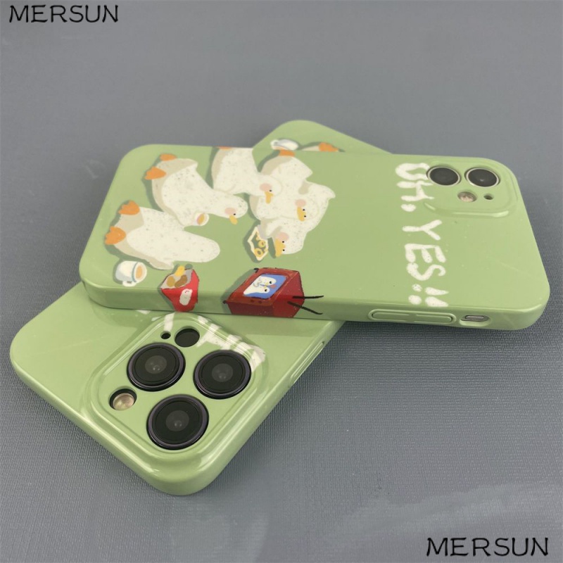 Ốp Điện Thoại Cứng In Hình Chú Vịt Hoạt Hình Cho iPhone13pro 3M4Y 14 11xsmax8p / xr12 /