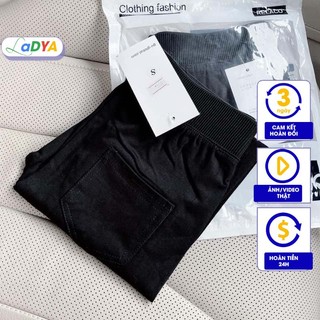 Quần legging dài nữ Ladya dài vải cotton chun sần chuẩn form M800