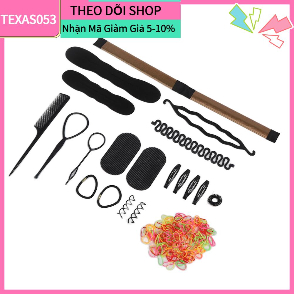 Texas053 20 Chiếc Dụng Cụ Bện Tóc Di Động Nhẹ Tự Làm Phụ Kiện Dành Cho Nhà Tạo Mẫu Nữ Bé Gái