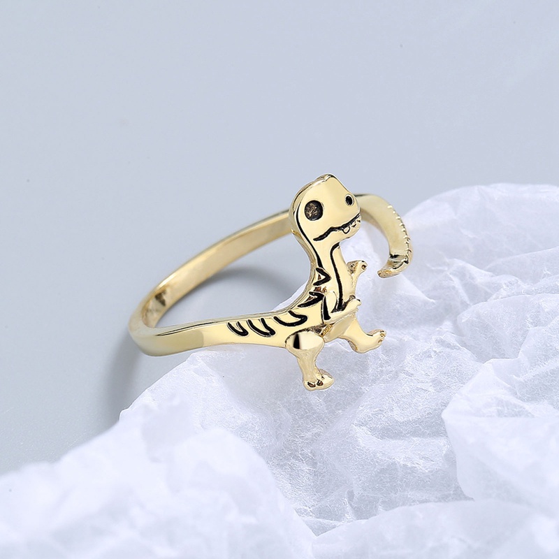 Nhẫn Hở Unisex Hình Khủng Long Dễ Thương Sáng Tạo Có Thể Điều Chỉnh