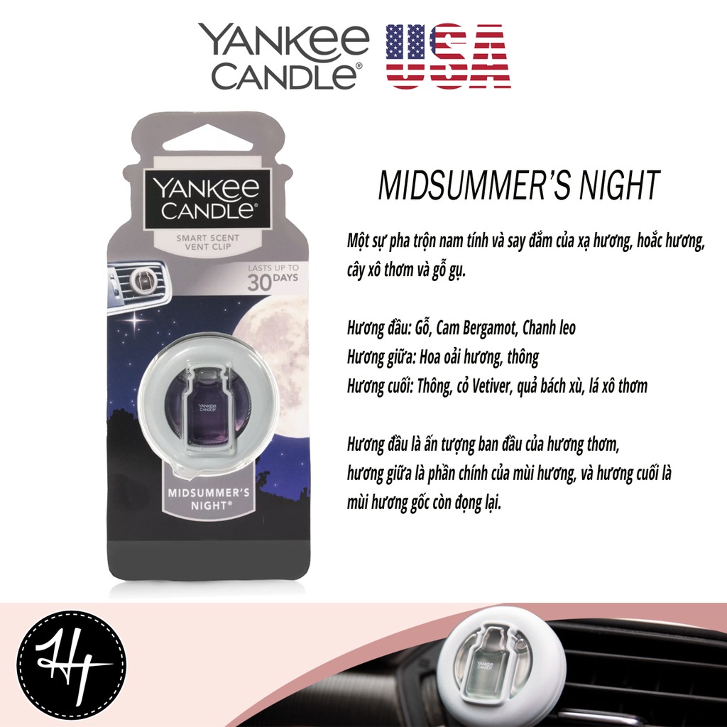 KẸP THƠM XE Ô TÔ CAO CẤP YANKEE CANDLE