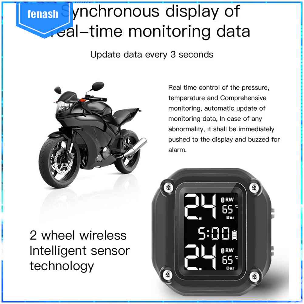 Thiết Bị Báo Động Áp Suất Lốp Xe Máy Không Dây M5