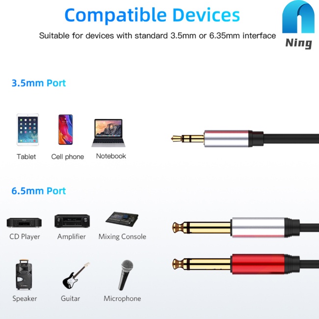 Cáp Chuyển Đổi Âm Thanh Từ Giắc Cắm 3.5mm Sang 6.35mm Chuyên Dụng Cho Loa Nghe Nhạc 6.5mm 3.5mm