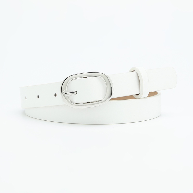 Thắt Lưng Màu Trơn Khóa Oval Đơn Giản Thời Trang Mới Năm 2023