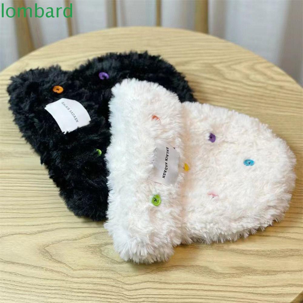 Mũ beanie Dệt Kim Màu Trơn Đính Nút Nhiều Màu Dễ Thương Phong Cách Vintage Bảo Vệ Tai Thời Trang Mùa Đông Cho Nữ