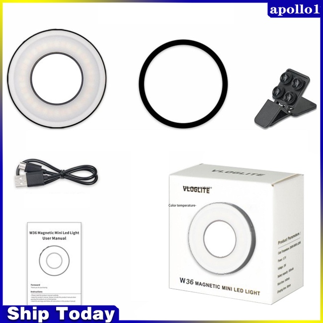 Đèn Led Trợ Sáng APO W36 Hỗ Trợ Selfie Cho Điện Thoại