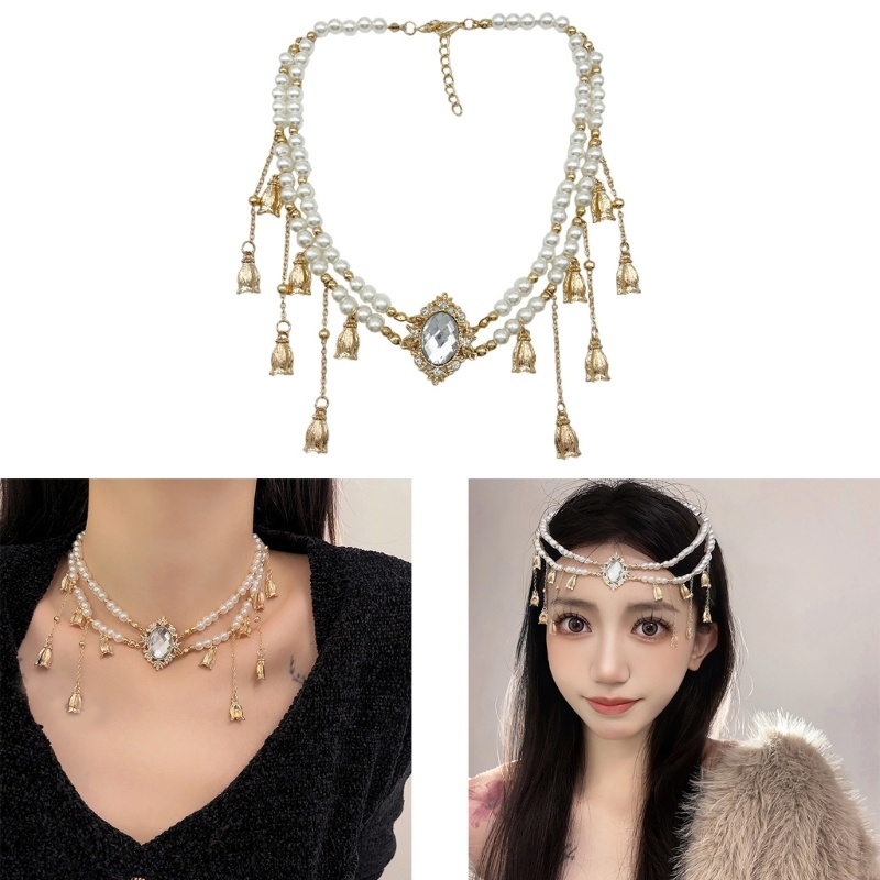 Dây Cột Tóc Chuỗi Hạt Phong Cách Boho Thời Trang Mùa Hè Cho Nữ