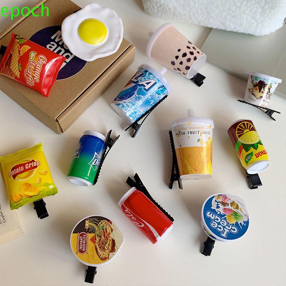 Epoch Kẹp Tóc Mỏ Vịt Hình Kem / Khoai Tây Chiên / Khoai Tây Chiên Dành Cho Nữ