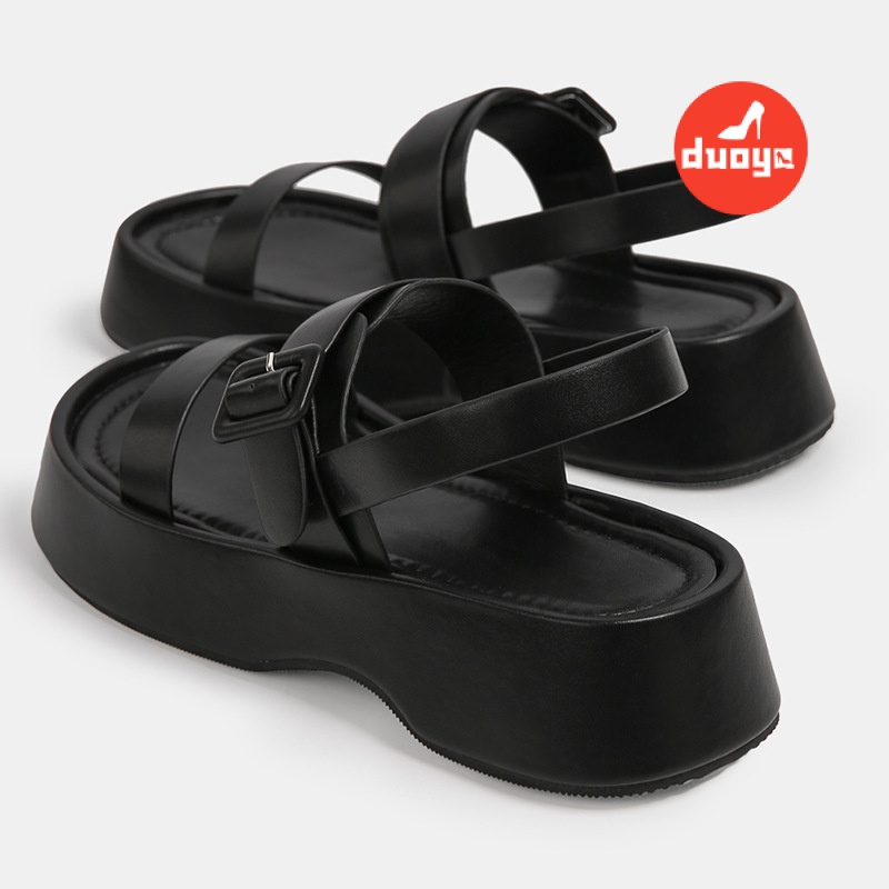 Duoya Giày Sandal Đế Xuồng Mùa Hè Thiết Kế Niche Cho Nữ Miễn Phí Vận Chuyển