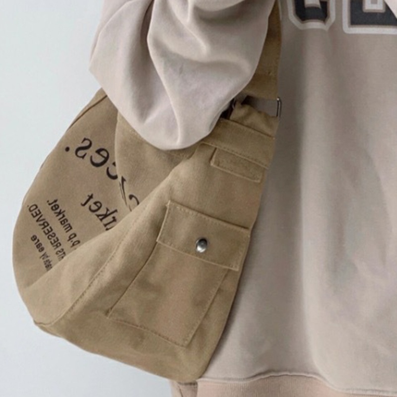 Túi Xách canvas Cỡ Lớn In Chữ Thời Trang Cho Nữ