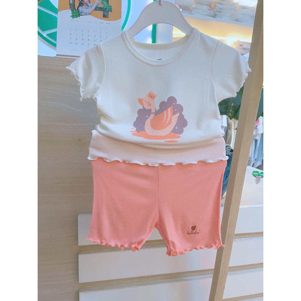 LULLABY - Bộ cộc tay nhún gấu bé gái chất petit Lullaby size 9m-4y