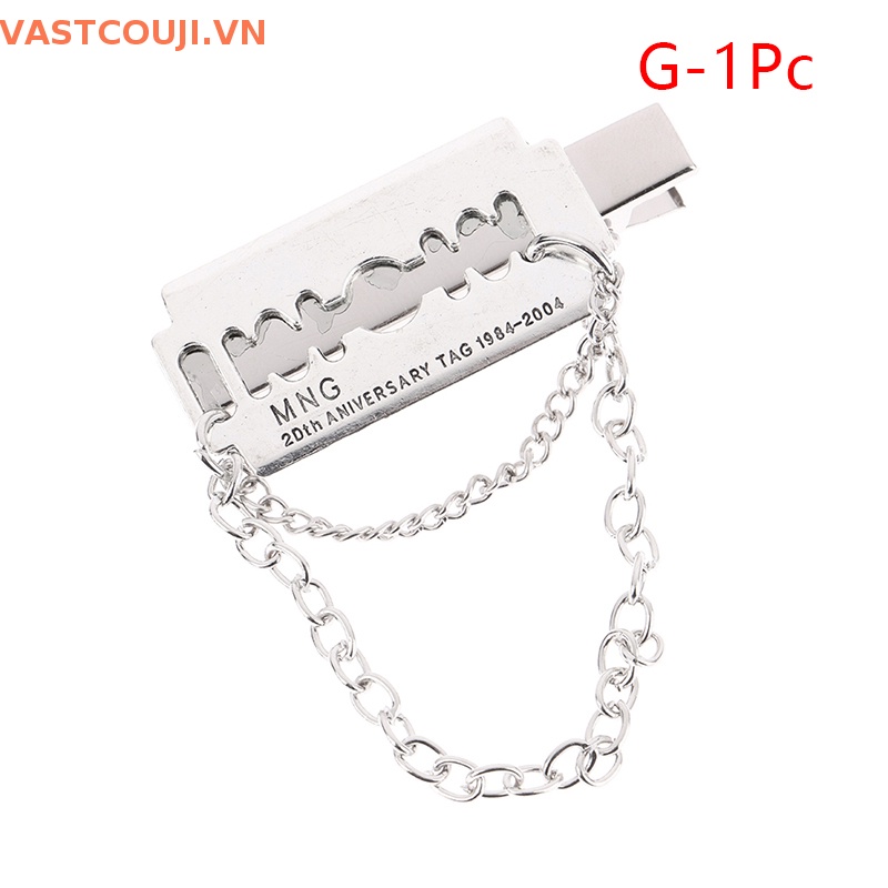 Kẹp Tóc Chuỗi Xích Kim Loại Hình Bướm Phong Cách Punk Thời Trang Cho Nữ