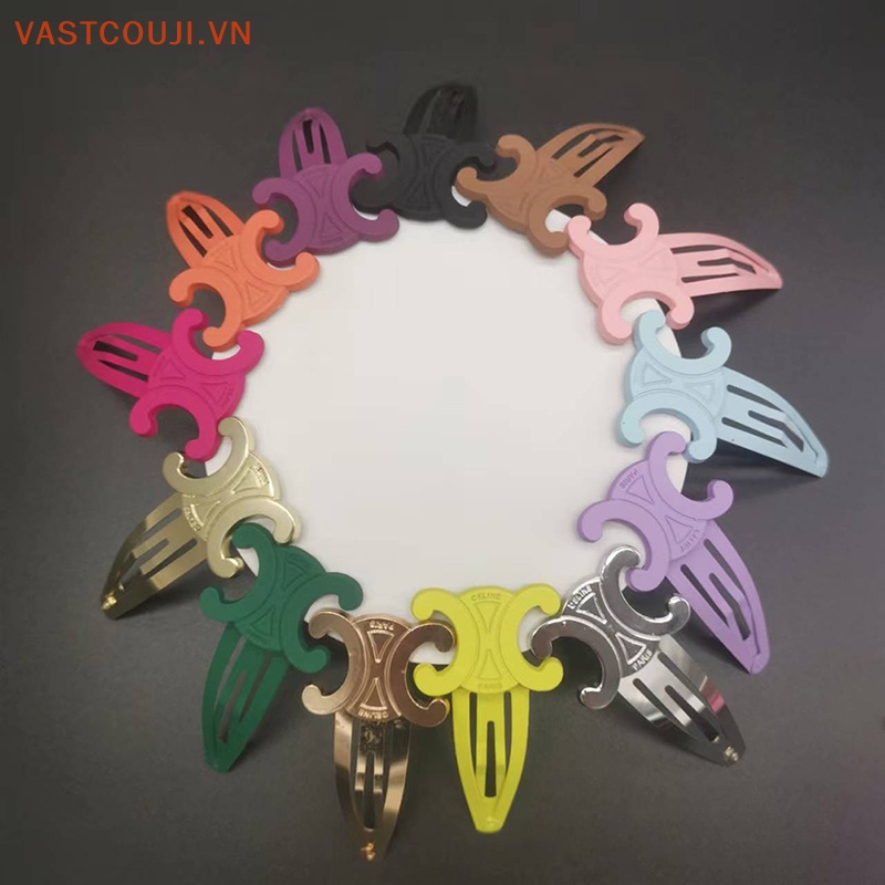 Kẹp Tóc Kim Loại 8cm Màu Vàng Thời Trang Hàn Quốc Cho Nữ