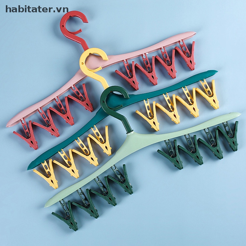 Kẹp Nhựa Phơi Quần Áo 8 Kẹp Tiện Lợi