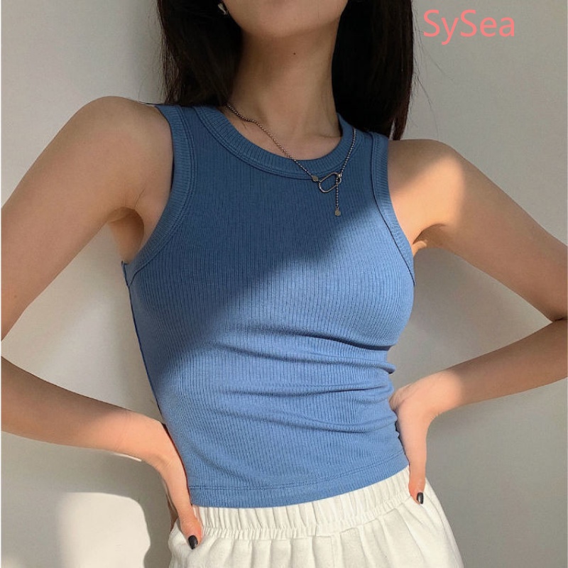 Áo Croptop Hai Dây Thể Thao Thời Trang Mùa Hè Hàn Quốc Dành Cho Nữ