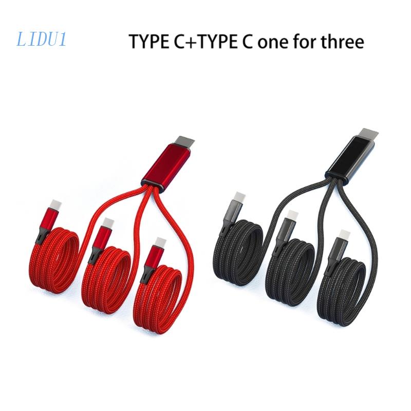 Dây Cáp Sạc LIDU1 USB Type C 5V 2A 3 Trong 1 Với 3 Cổng USB-C Cho Điện Thoại / Máy Tính Bảng